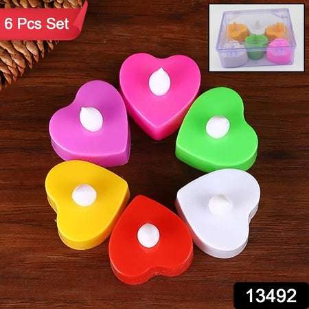 Led Tealights Smokeless Plastic Decorative Candles (Pack Of 6  Multicolor) - LootFaat