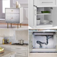 Aluminium Kitchen Wall Sheet Aluminium Without Adhesive (3 Pc  50x90 Cm) - LootFaat