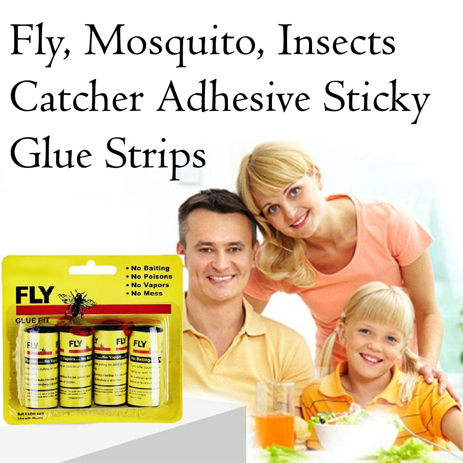 Fly Mosquito Insects Catcher Adhesive Sticky Glue Strips - LootFaat