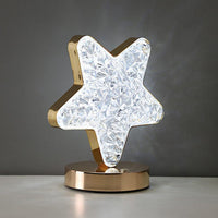 Star Shape Crystal Diamond Lamp Cordless Luxury Lamp With Usb Rechargeable 3-way Dimmable  Touch Control Decorative Nightstand Lamp For Bedroom Living Room Party Restaurant Decor (1 Pc ) - LootFaat