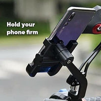 6706 Mobile Phone Holder With Easy Adjustable Rear View Mirror Mount Solid Metal Cradle Stand Suitable For Bike  Mobile Phones