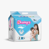 Champs soft and dry baby diaper pants, medium size, 74 pcs for comfort