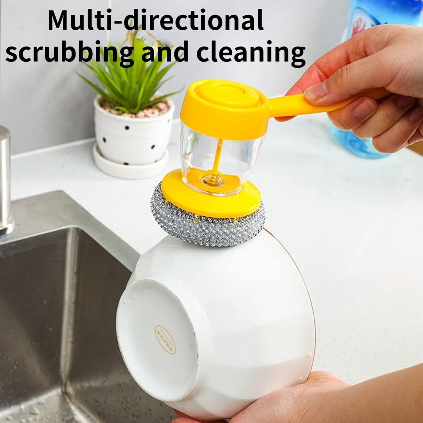 Handheld Soap Dispenser With Scrub (1 Set) - LootFaat