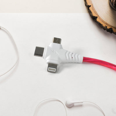 3-in-1 LED Flowing Light Charging Cable - Fast Charger Multi Cable
