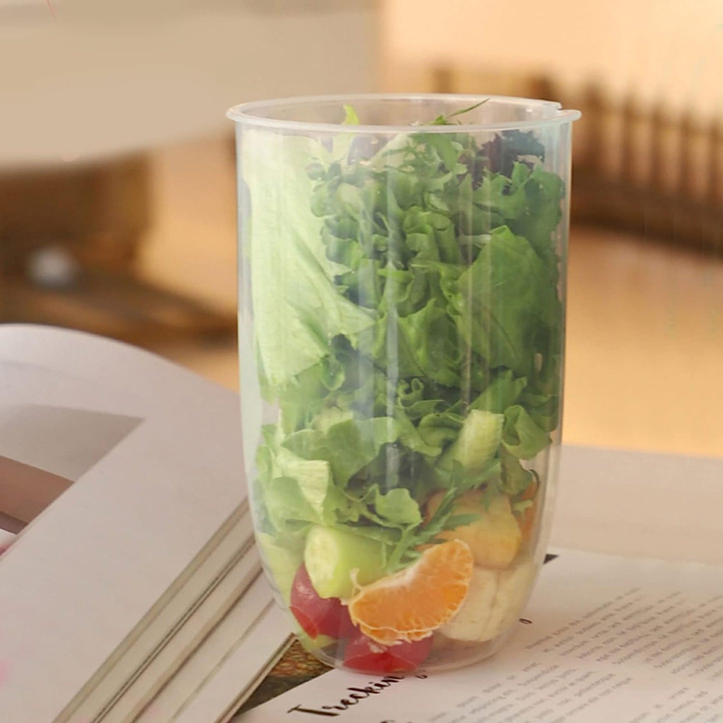 Fruit And Vegetable Salad Cups Easy Clean Salad Mixing Cup For Business People For Business Travel (1pc) - LootFaat