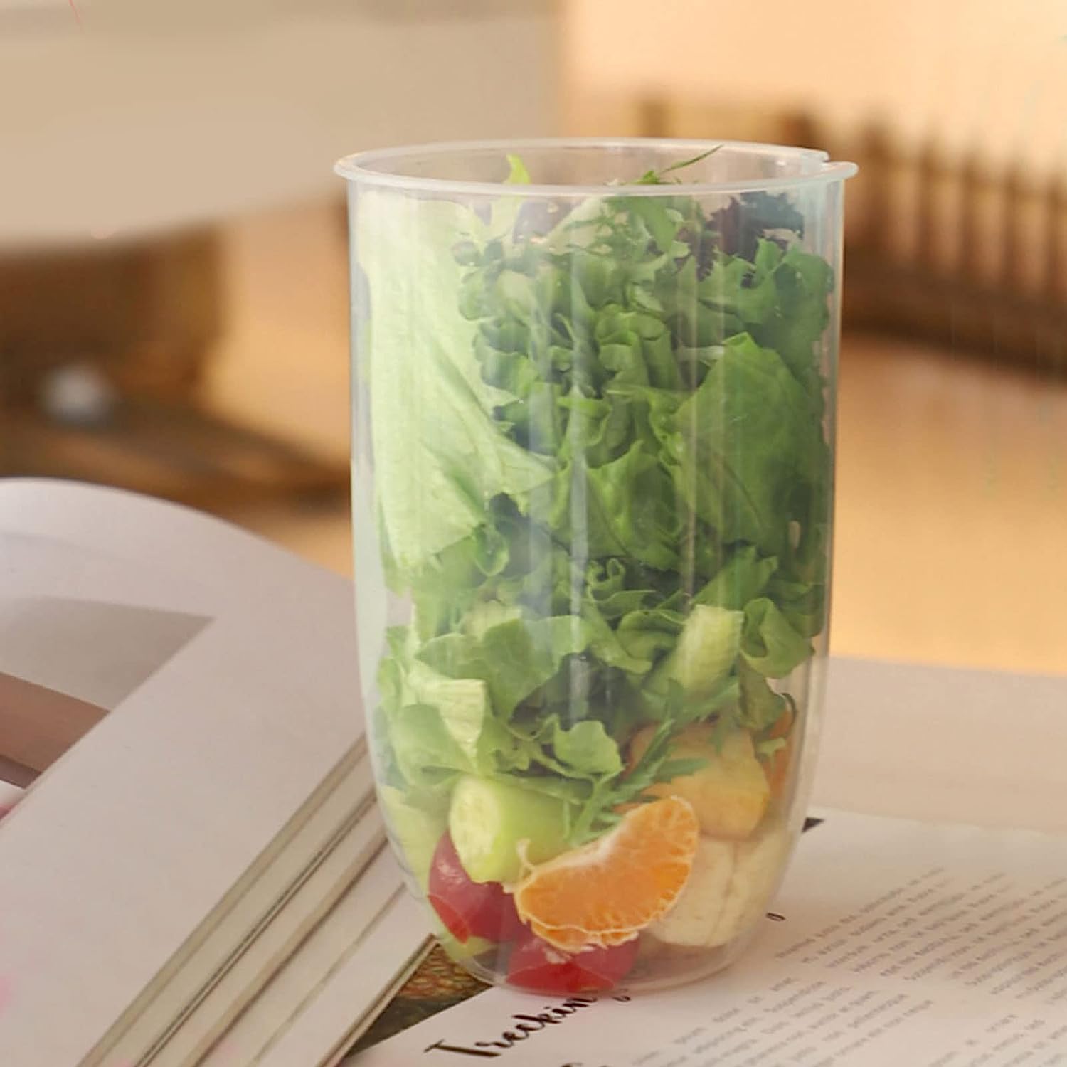 Fruit And Vegetable Salad Cups Easy Clean Salad Mixing Cup For Business People For Business Travel (1pc) - LootFaat