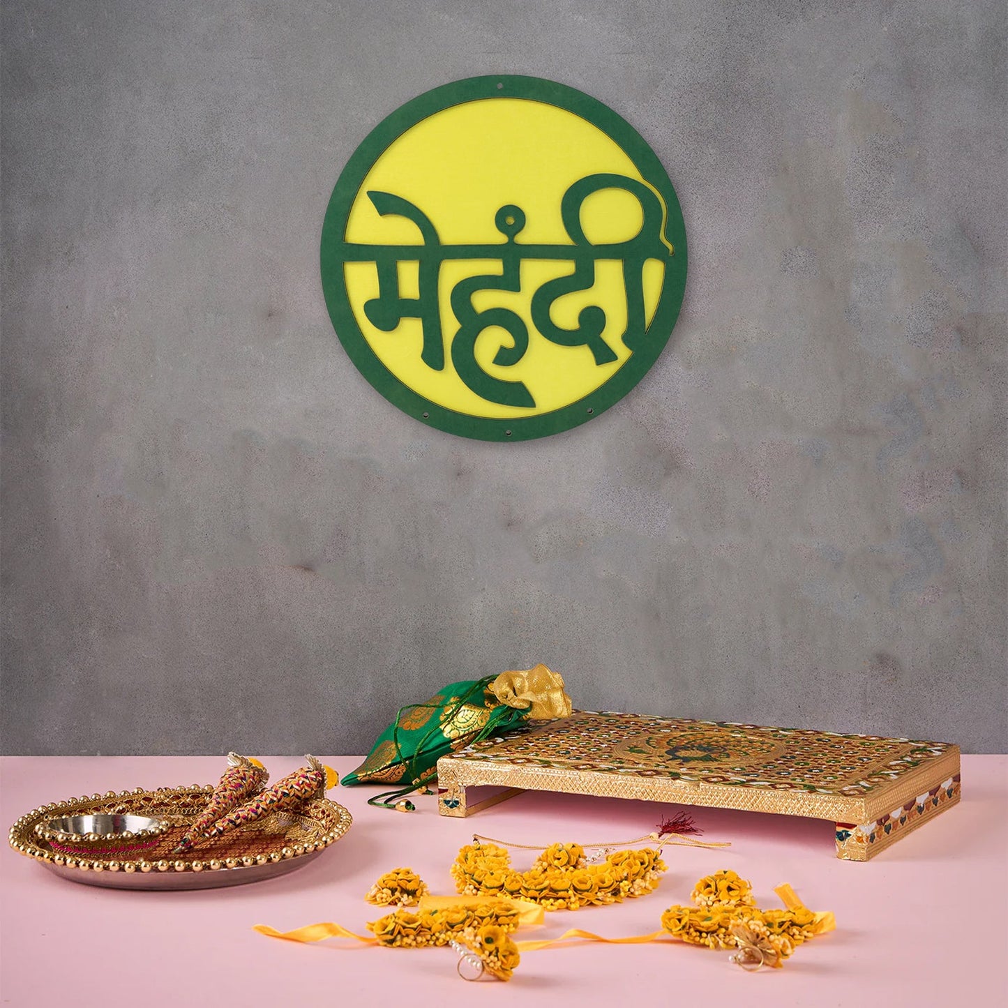 Premium Mehndi Ceremony Wall Hanging Home - Premium Quality - Best Quality & Value