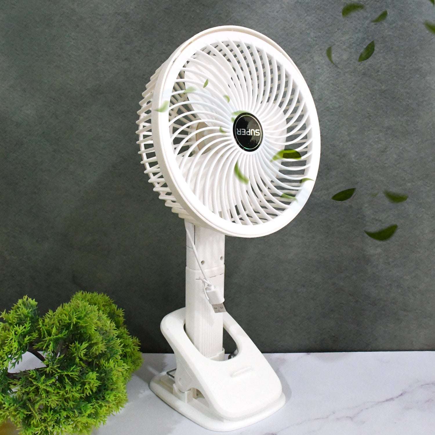 Multifunctional Usb Desk Fan Clipped Fan (1 Pc  With Brown Box) - LootFaat