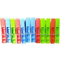 Multipurpose 12 Pcs Cloth Clips (Multicolour) - LootFaat