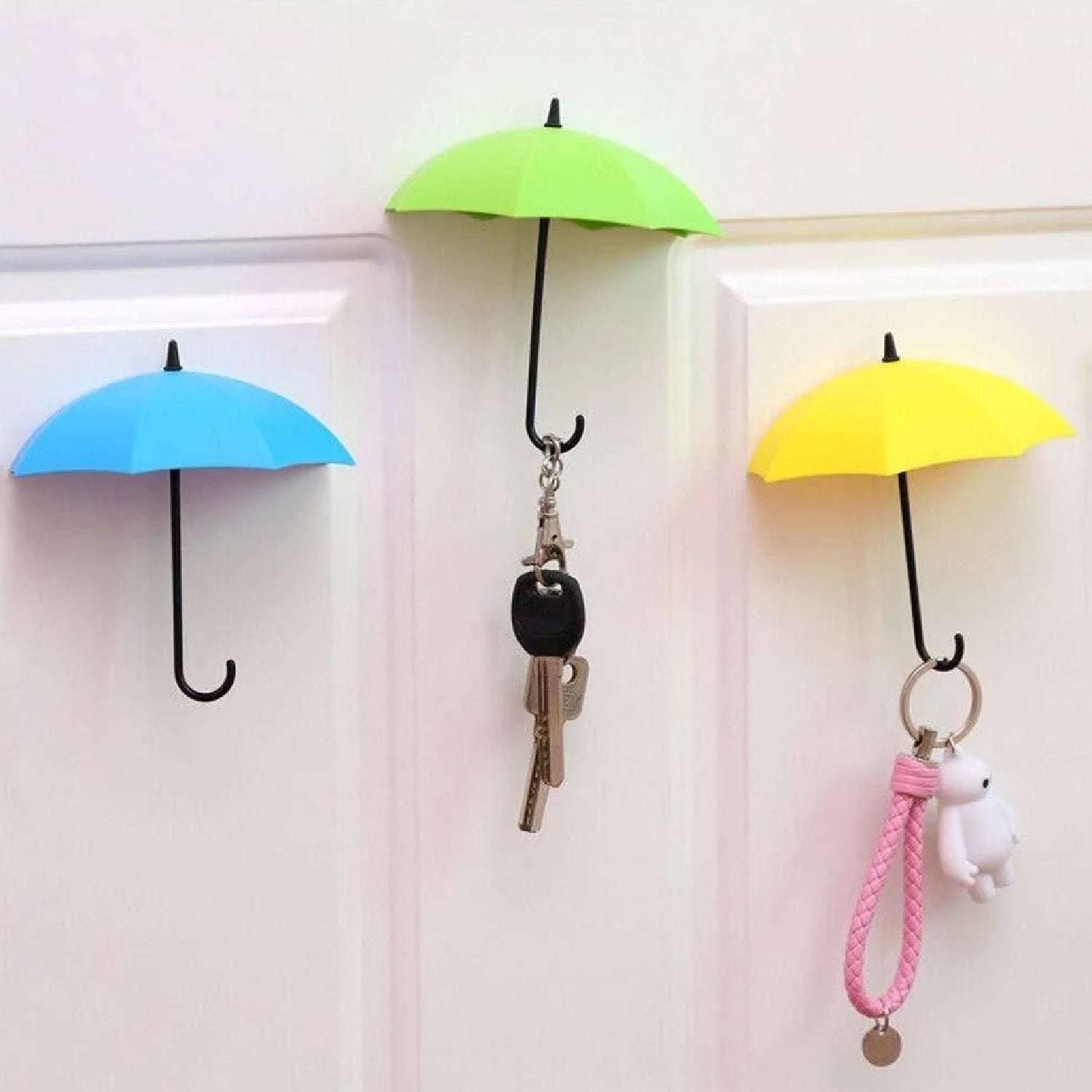 Multipurpose Umbrella Key Hat Holder Wall Hanging Hook Multicolor - LootFaat