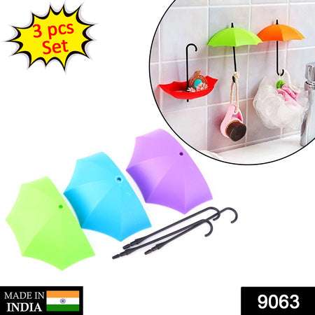 Multipurpose Umbrella Key Hat Holder Wall Hanging Hook Multicolor - LootFaat