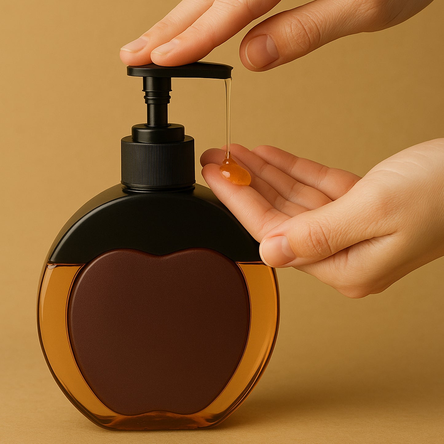 Apple-Shaped Refillable Liquid Soap Dispenser (350ml)