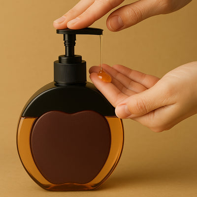 Apple-Shaped Refillable Liquid Soap Dispenser (350ml)
