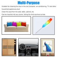 Colorful Feather Duster  Microfiber Duster For Cleaning  Dusting Stick  Dusting Brush - LootFaat