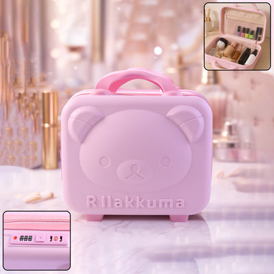 3-digit Number Lock Kids Bear-shaped Hard Shell Storage Carry Case With Handle