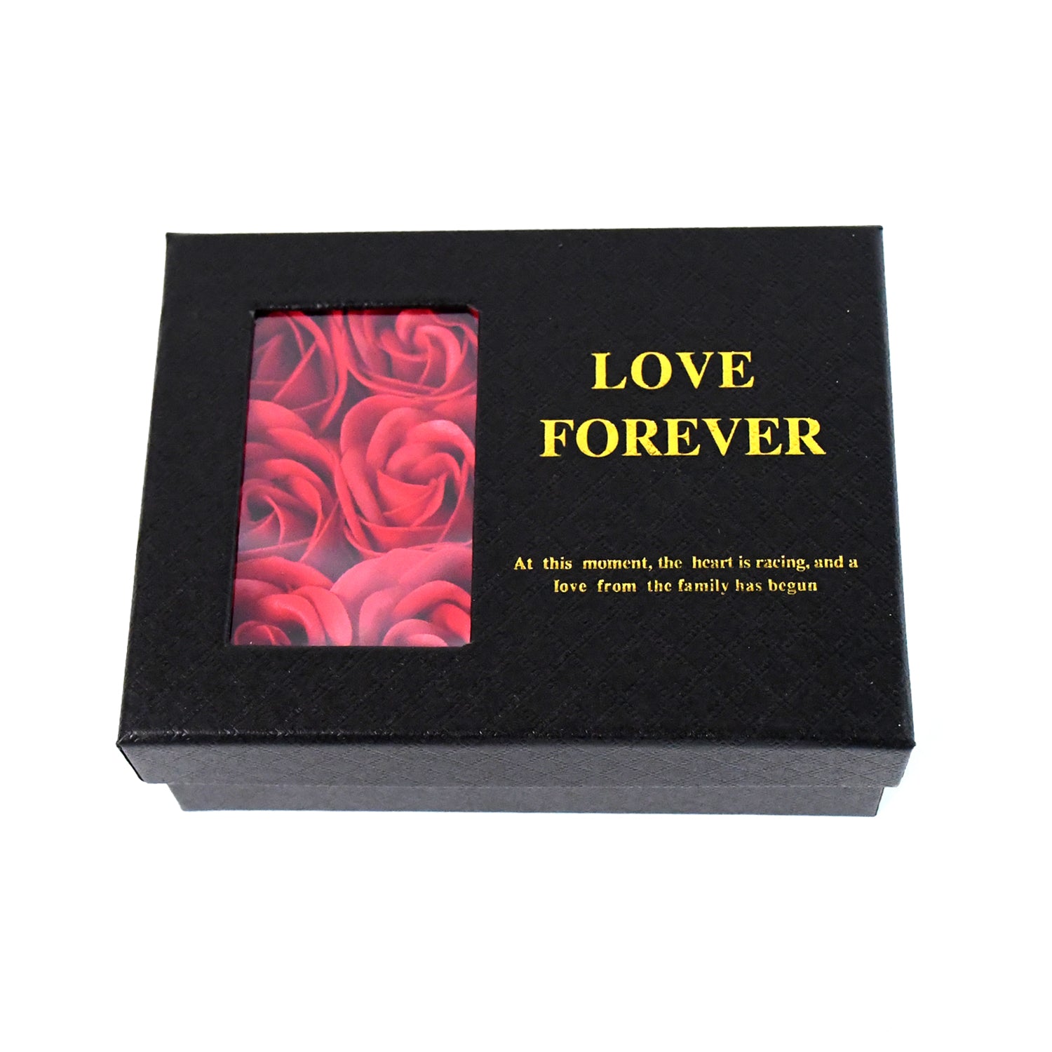 Rose Flower Gift Box Handmade Eternal Rose With I Love You Necklace Valentines Day - LootFaat