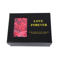 Rose Flower Gift Box Handmade Eternal Rose With I Love You Necklace Valentines Day - LootFaat