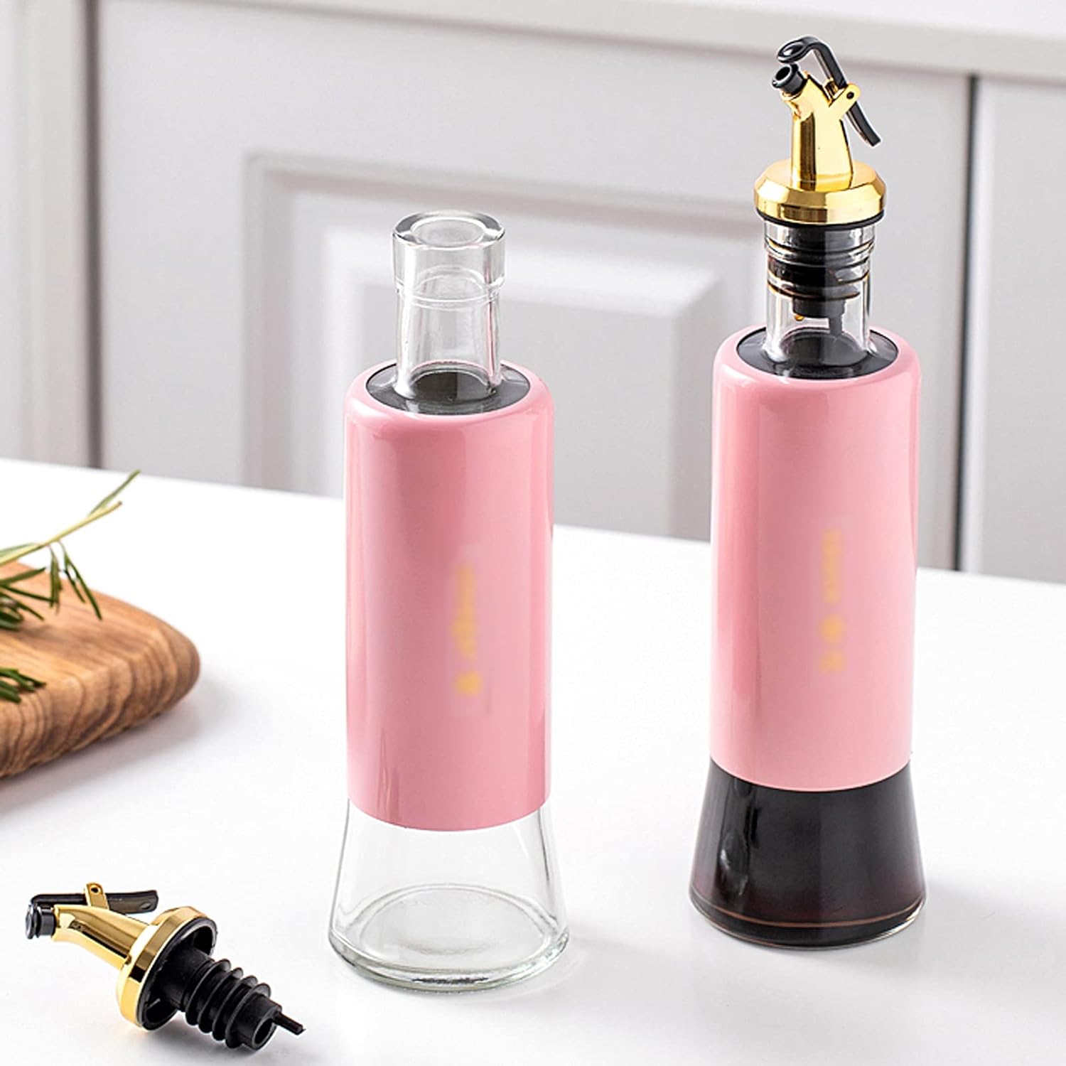 300 Ml Olive Oil Dispenser Bottle Leakproof Condiment Glass Container Non- Drip Spout Soy Sauce Vinegar Cruet Bottle For Kitchen Cooking Bbq Fry For Kicthen Home (300 Ml) - LootFaat