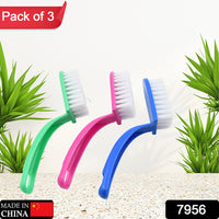 7956 Multi-purpose Kitchen Cleaning Brushes - Fish Cleaning Vegetable Cleaning Tool Cleaner Utensils Fruit Cleaning 3 Piece