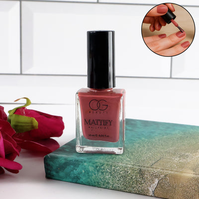 Og Beauty Perfect Pink Mattify Nail Paint (10 Ml  1 Pc) - second image