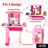 3-in-1 Kids Kitchen Set - Portable Pretend Play with Suitcase
