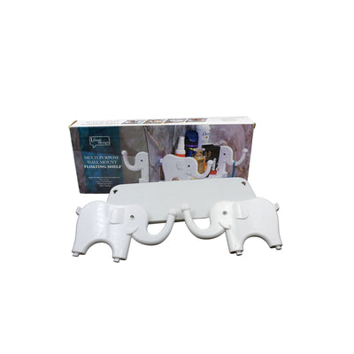 Multifunctional  Elephant Shaped Storage Shelf No Punching Wall Mounted Mini Storage Rack Creative Cute Elephant Shelf Organizer For Kitchen Bathroom Bedroom Study - second image