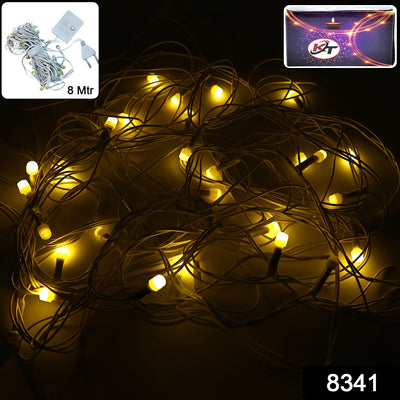 8M Warm LED String Lights - Diwali, Christmas & Home Decor