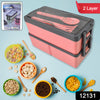 3-Layer Leakproof Lunch Box with 3 Compartments for Office & Kids
