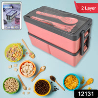 3-Layer Leakproof Lunch Box with 3 Compartments for Office & Kids
