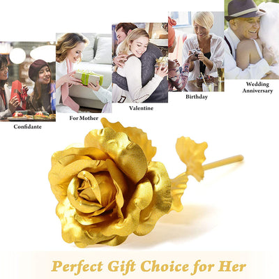 0606 Luxury Decorative Gold Plated Artificial Golden Rose With Premium Box - second image