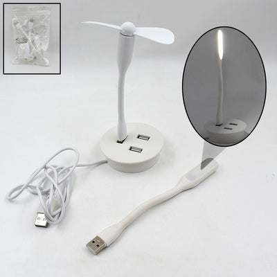 Portable Mini Usb Fan Usb Ligh  Usb 3 Hub  Port Combo - second image
