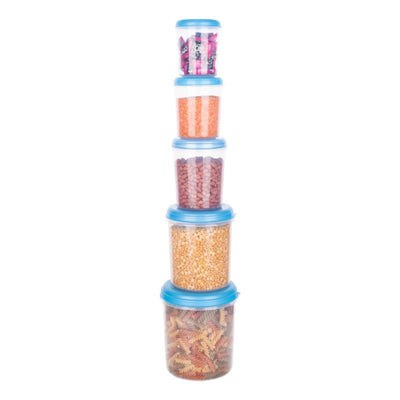 Plastic Transparent Container Air Tight Dabba Set (3000ml 2000ml 1000ml 750ml 500ml) - second image