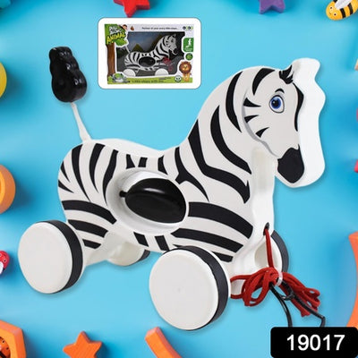 Zebra Pull Along Toy for Toddlers - Encourages First Steps