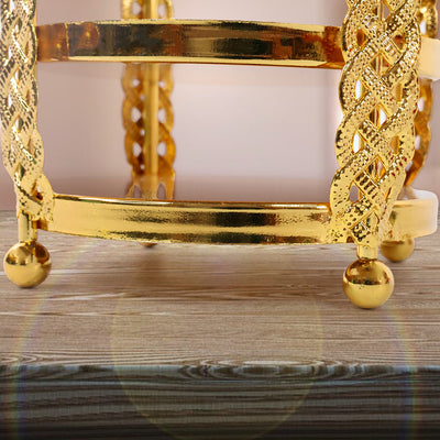 Multipurpose Golden Metal Candle Stand Showpiece (1 Pc) - second image