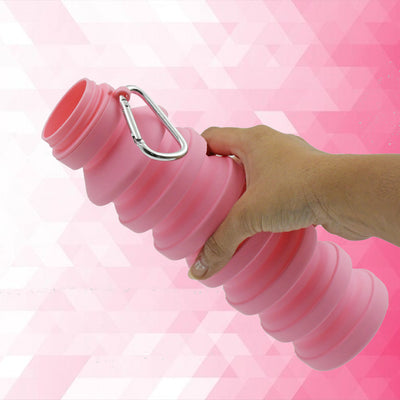 Foldable Water Bottle Silicone Leak Proof Portable Sports Travel Water Bottle For Outdoor Gym Hiking (1 Pc  24 Cm Foldable) - second image