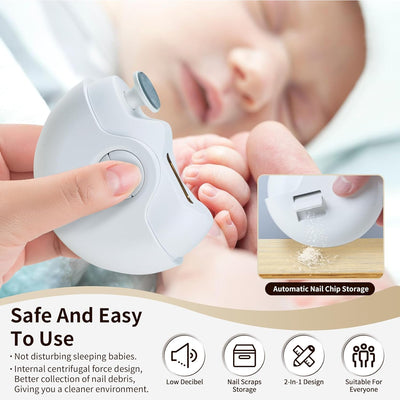 2-in-1 Electric Nail Clipper & File with Light - second image