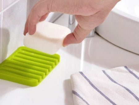 Silicone Soap Holder Soap Dish Stand Saver Tray Case For Shower - LootFaat