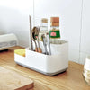 5-Compartment Plastic Bathroom & Desk Organizer - Multi-Purpose Storage