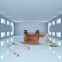 Brown Security Alarm Metallic Lock System With 3 Keys (1 Set) - LootFaat