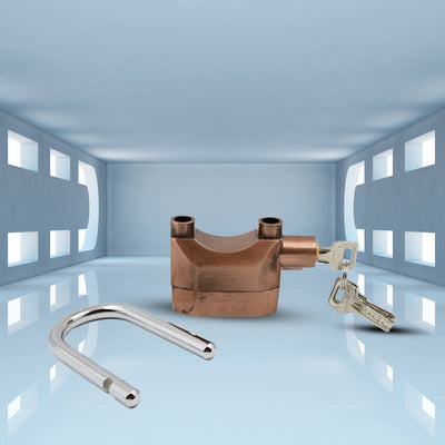 Brown Security Alarm Metallic Lock System With 3 Keys (1 Set) - second image