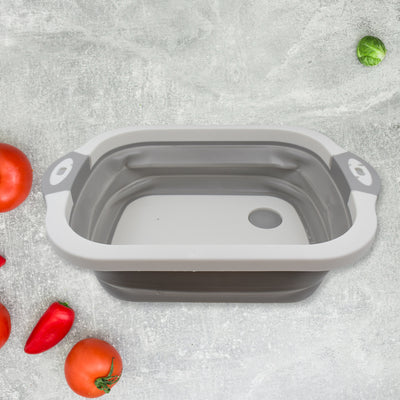 0098a Collapsible Cutting Board With Dish Tub Basket - second image