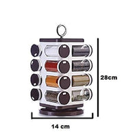 Ganesh Multipurpose Revolving Spice Rack With 16 Pcs Dispenser Each 100 Ml Plastic Spice Abs Material 1 Piece Spice Set 1 Piece Spice Set  (Plastic) - LootFaat