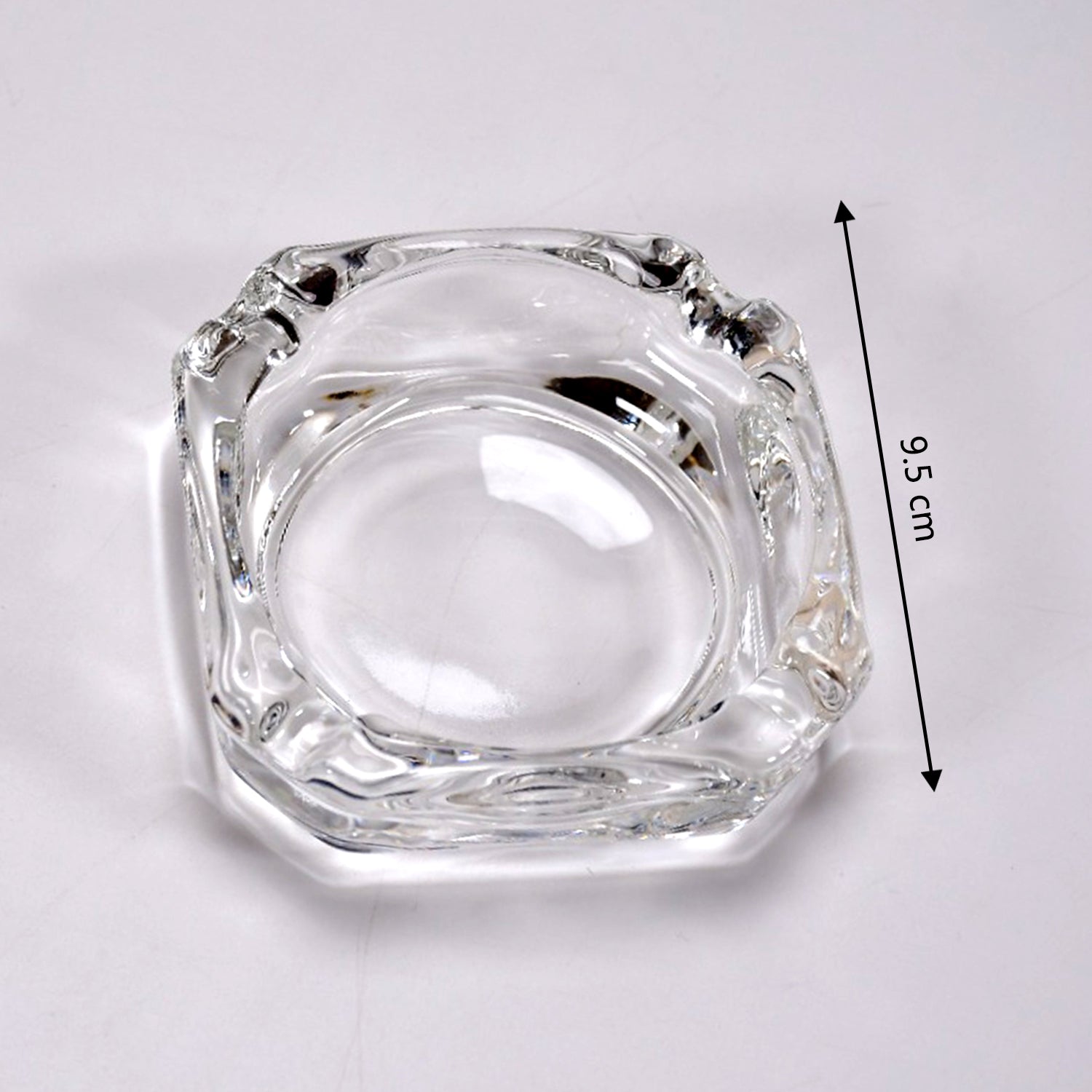 Glass Brunswick Crystal Quality Cigar Cigarette Ashtray Round Tabletop For Home Office Indoor Outdoor Home Decor - LootFaat