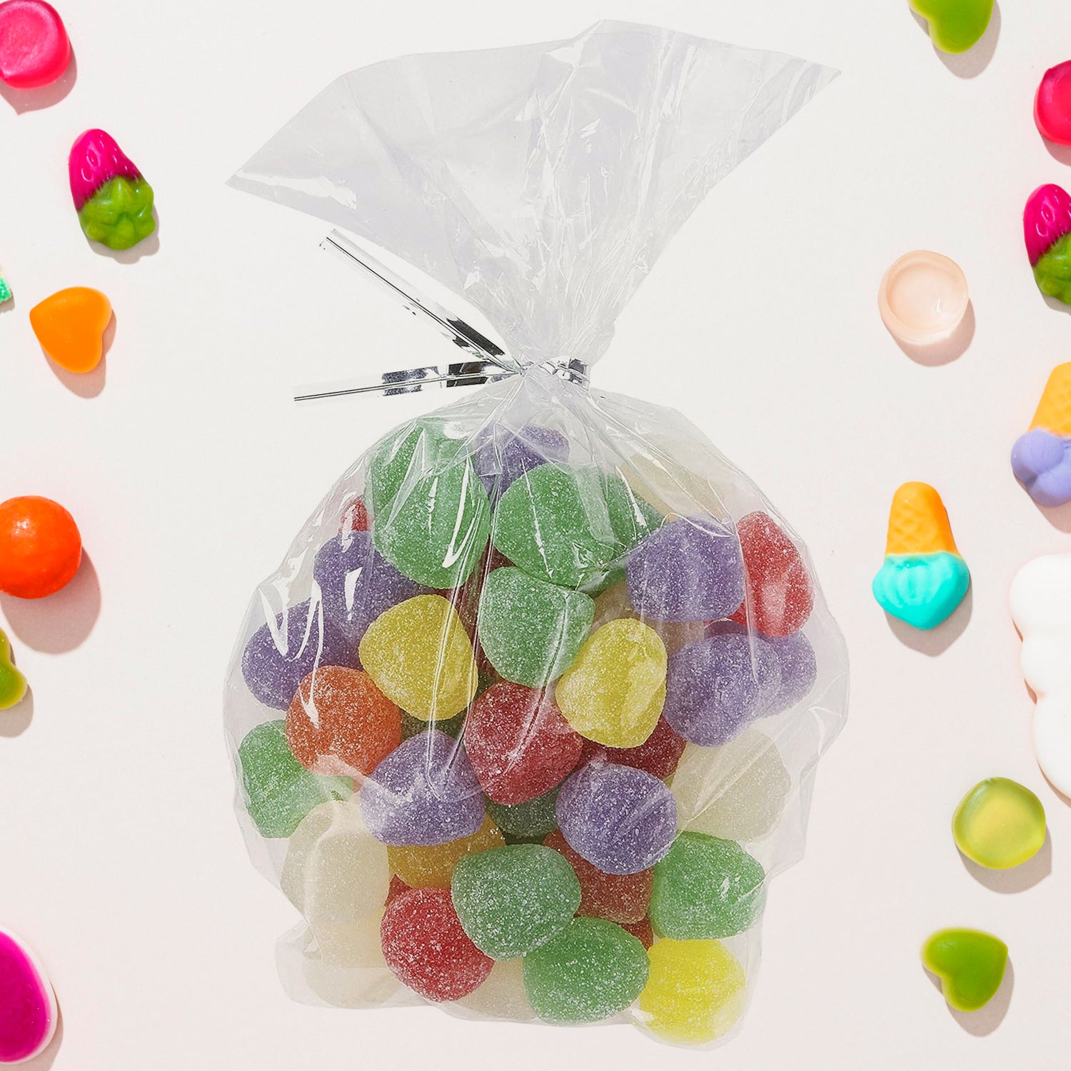 Clear Cookie Bags Gift Bag Clear Flat Treat Bags (50 Pc Set) - LootFaat