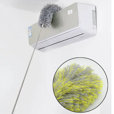 Long Handle Microfiber Duster For Cleaning Microfiber Hand Duster Washable Microfiber Cleaning Tool Extendable Dusters For Cleaning Office Car Computer Air Condition Washable Duster (62cm)
