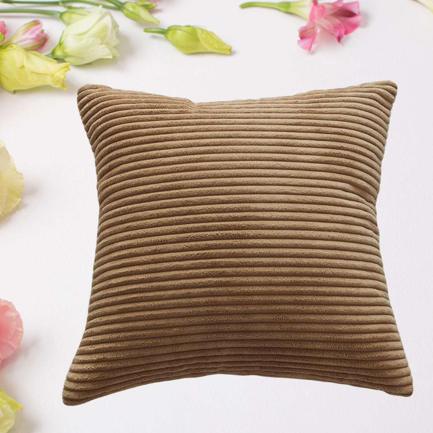 Throw Pillow Covers 16x16 Inch Pack Of 1 Couch Pillows Cover Soft Corduroy Decorative Pillow Covers Square Pillowcase For Bed Sofa Chair Bedroom Home Farmhouse Decor (1 Pc) - LootFaat