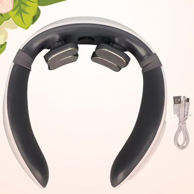 4-Head Electric Neck & Back Massager with Heat