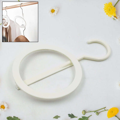 Plastic Circle Hanger Hat Closet Joint Hanger Rings Hanger Hat Storage Towel Hanger Hook Bag Hanger Storage For Wall Door Closet Bathroom (1 Pc)