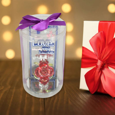 Lovely Rose Gift Showpiece Love Showpiece Valentines Day Gift Cute Anniversary Wedding Birthday Boyfriend Husband Romantic Unique Gift Set Home Decoration Gift Set (1 Pc) - second image