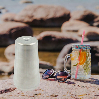 Stainless Steel Vacuum Insulated Travel Mug Glass Reusable Water Glassserving Unbreakable Drinking Glasses Plain Design For Everyday Use Drinks Water Tea Mug Outdoor Home Office (1 Pc) - second image